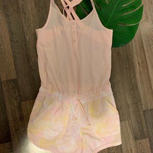 Ivivva Lululemon Girls Serene Heart Romper Size 10 Pink